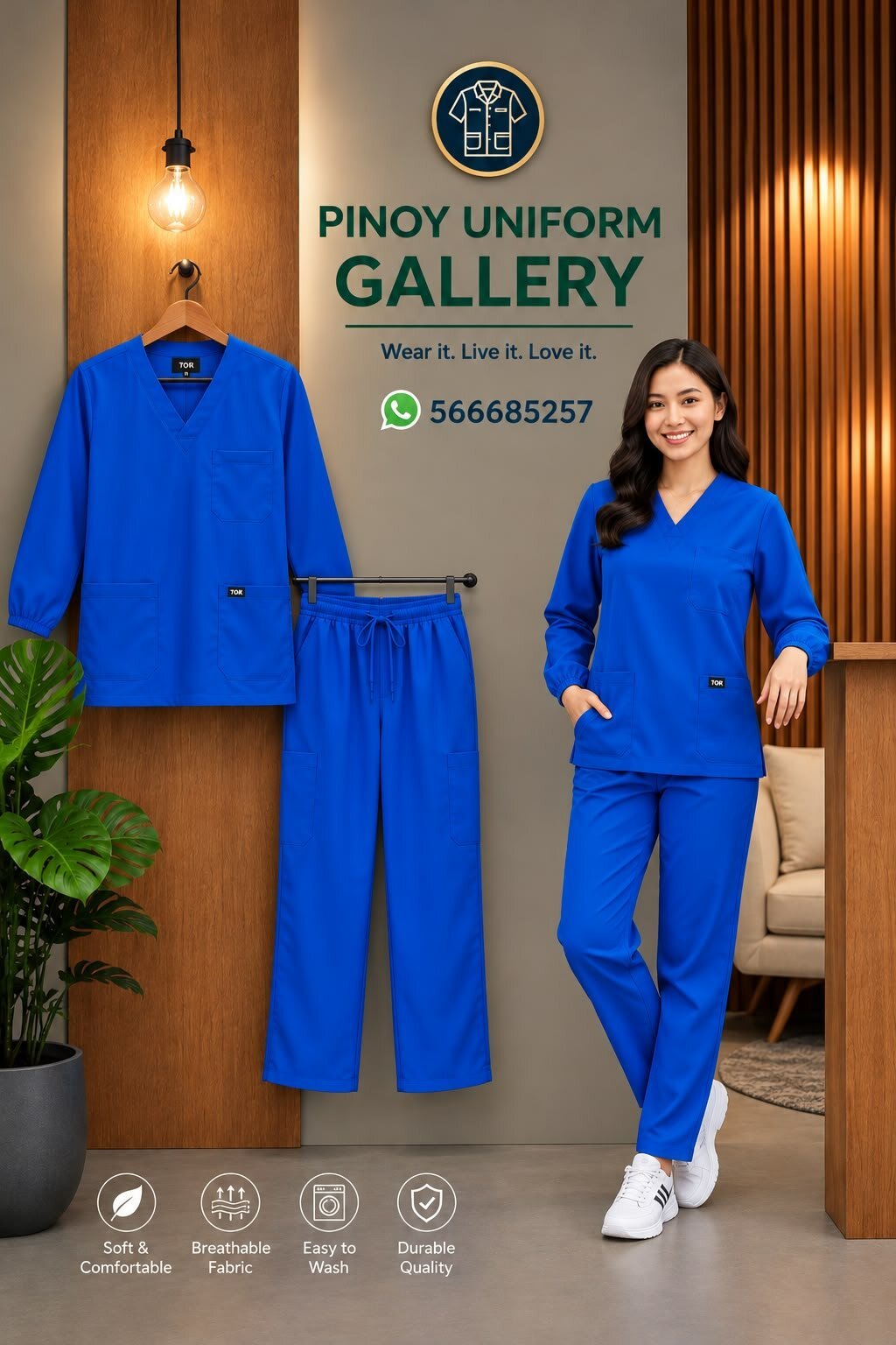 Natural medical Uniforms [ Long sleeves ]